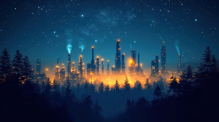 Sustainable engineers debating the environmental impact of industrial AI, optimizing energy-efficient factory automation, reducing carbon footprints