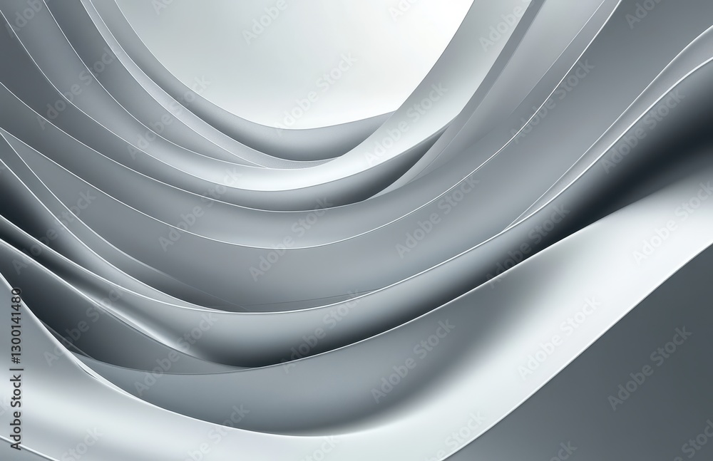 Poster abstract wave patterns in smooth gray tones creating a fluid and dynamic visual experience for creat