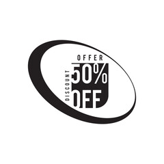 50 off icon set in two styles . Up to 50 off sale promotion icon . 50 discount icon vector
