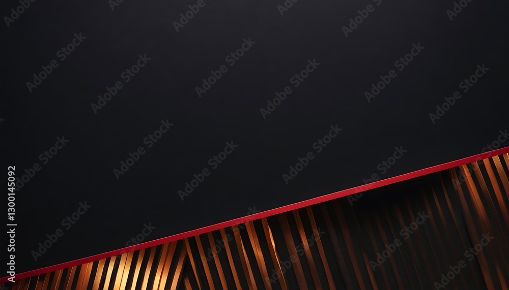 Fototapete luxury red gold title border background black abstract text banner blank vip backdrop with golden fr