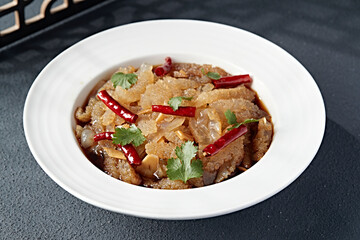 Delicious cold dish spicy vinegar stingray