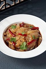 Delicious cold dish spicy vinegar stingray