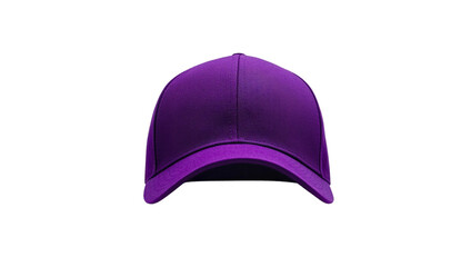 Fototapeta premium Purple baseball cap on white background 