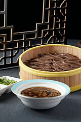 Zhangjiakou local cuisine black oat noodle fish