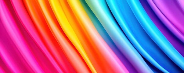 Obraz premium Vibrant Color Spectrum Wave Abstract Background Displaying Artistic Liquid Flow and Dynamic Gradient