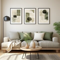 Elegant Abstract Artwork with Neutral Color Harmony
