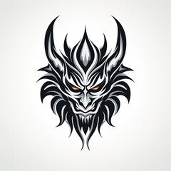 Dark Horror-Themed Vector Demon Logo Design