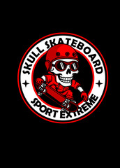Skull Skateboard Cartoon