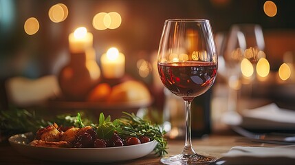 Intimate dining experience cozy restaurant food and drink warm atmosphere close-up view culinary delight
