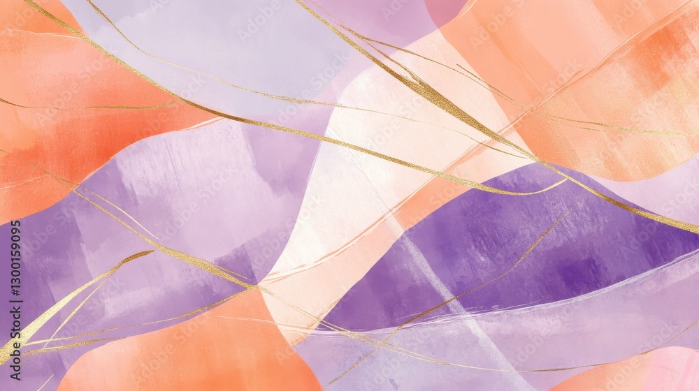 Aufkleber soft pastel strokes create a dreamy abstract backdrop with hints of gold accents for creative projec