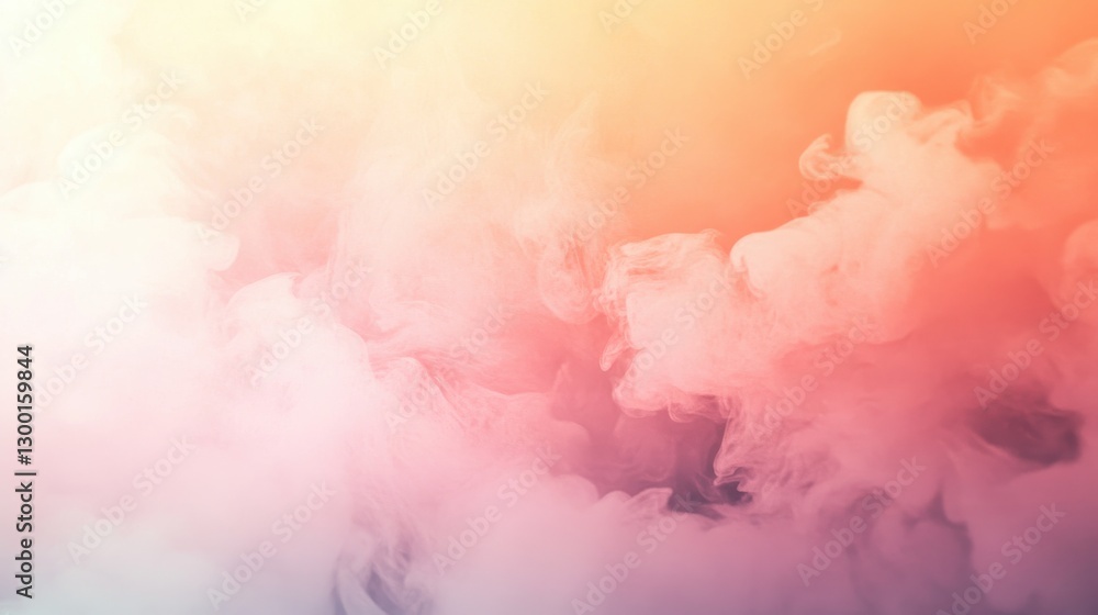 Aufkleber subtle coral and amber haze blending softly in a serene atmosphere during late afternoon