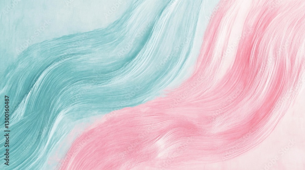 Poster soft pastel colors blend seamlessly in minimalist design expressing calmness and creativity in art
