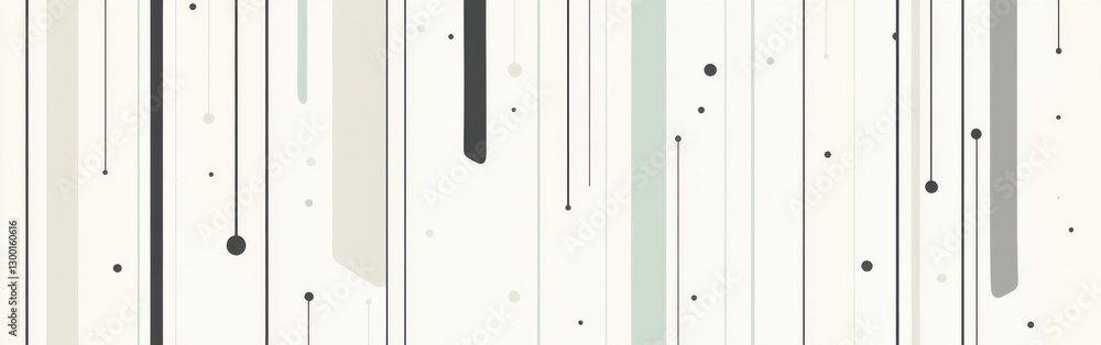 Poster Minimalist design with dashed lines in muted mint and gray tones creating a serene, contemporary aesthetic