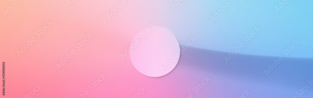 Aufkleber Circular gradient transitioning smoothly from soft pink to calming blue creating a minimalist backdrop