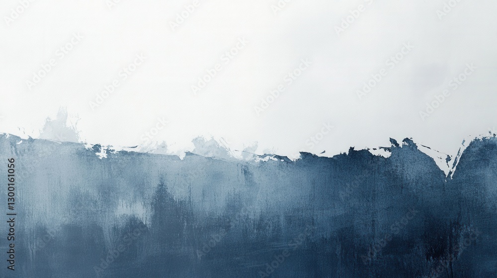 Poster elegant torn gradient created with pencil strokes in soft blue and white hues reflecting serene arti