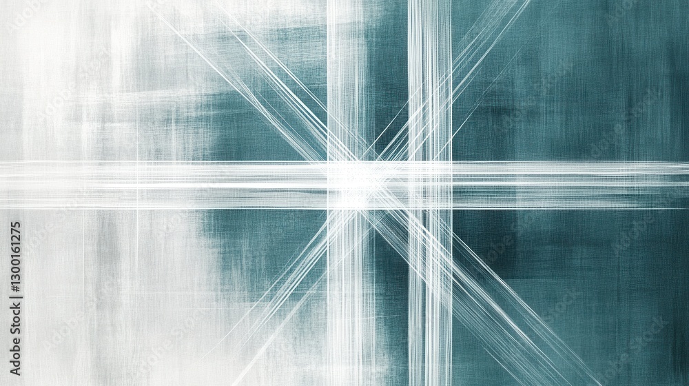 Poster elegant interplay of gray and teal pencil strokes creates a calming abstract composition in contempo
