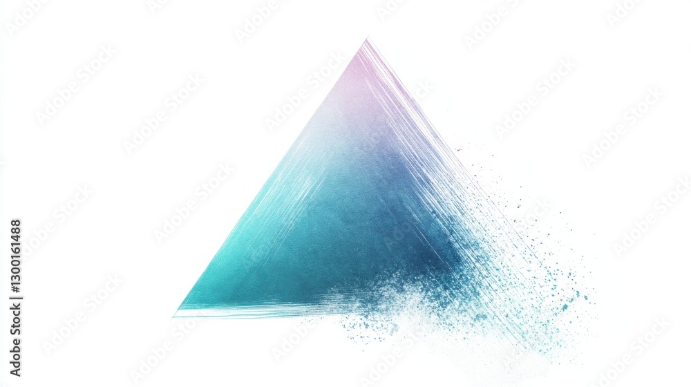 Aufkleber bold pencil strokes create an artistic triangle shape on a clean white canvas showcasing vibrant col