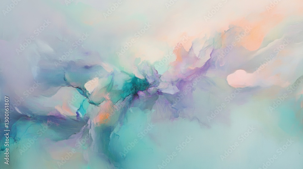 Aufkleber Ethereal abstract artwork featuring soft colors and flowing forms that evoke a sense of tranquility and introspection