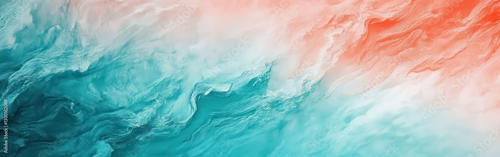 Aufkleber Abstract gradient of pencil strokes transitioning from cool blues to warm reds with soft textures and fluid patterns