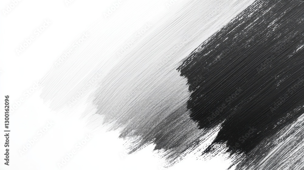 Aufkleber Exploration of abstract pencil strokes creating a gradient in shades of gray and black on textured paper