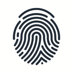 flat illustration of fingerprint