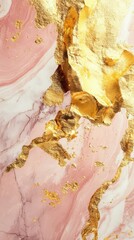 Elegant marble design featuring pink and gold tones with intricate patterns for modern decor
