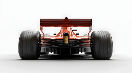 Dynamic Rear View of a Generic Formula One Race Car in Motion