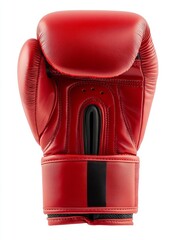 Red boxing glove, studio shot, white background, sport