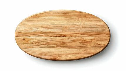 Isolated Wooden Circle Board Texture On White Background