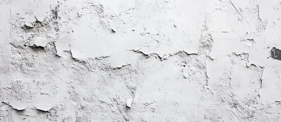 Fototapeta premium Close-Up of Textured White Wall with Chipping Paint and Cracked Surface, Ideal for Background and Artistic Projects