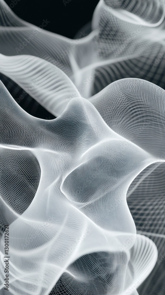 Aufkleber flowing lines forming intricate geometric designs, dynamic patterns. vertical