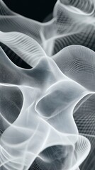 Obraz premium Flowing lines forming intricate geometric designs, dynamic patterns. Vertical
