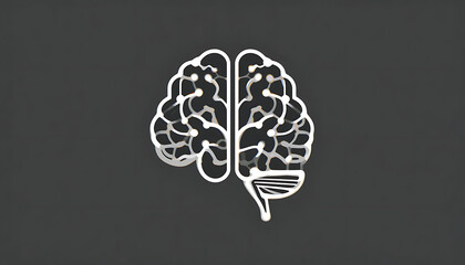 Human brain nervous system logo