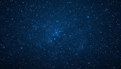 Naklejka premium Cosmic Starfield: Deep Blue Night Sky with Brilliant Stars