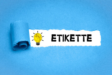 Etikette	
