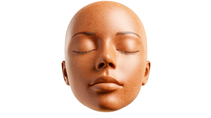 Intriguing contrast, brown head on green background nature's artistic simplicity