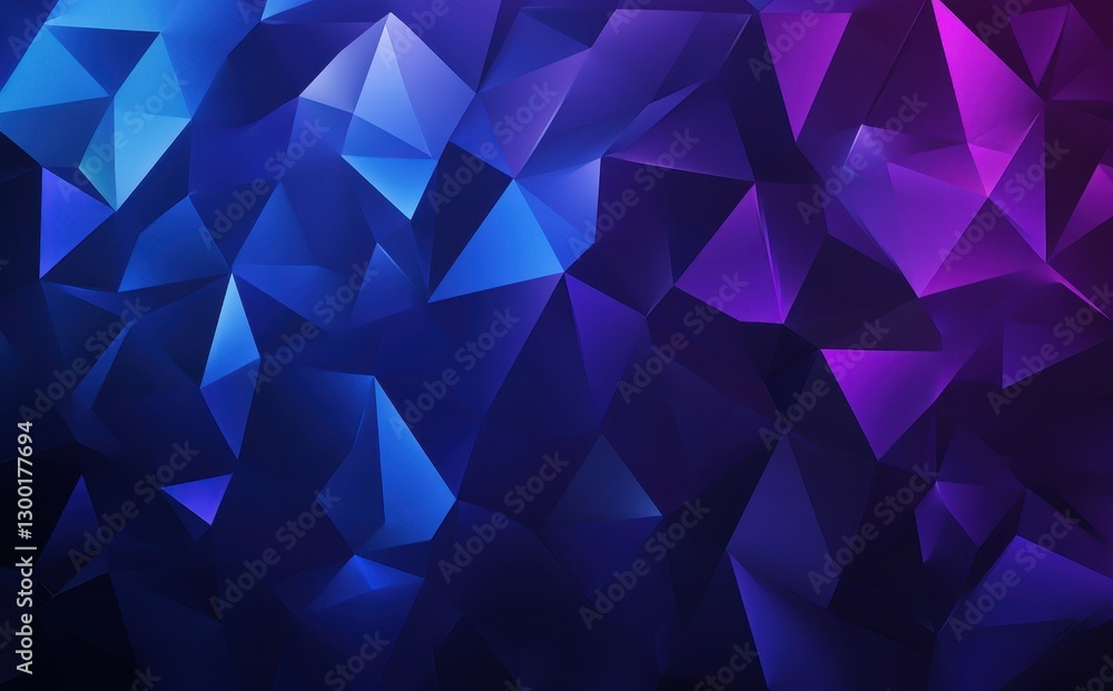 Poster colorful abstract geometric background in blue and purple tones with angular shapes and shadows for 
