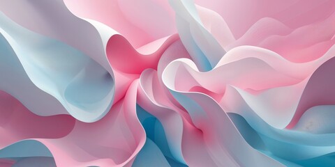 Abstract Geometric Design in Pink Blue and White