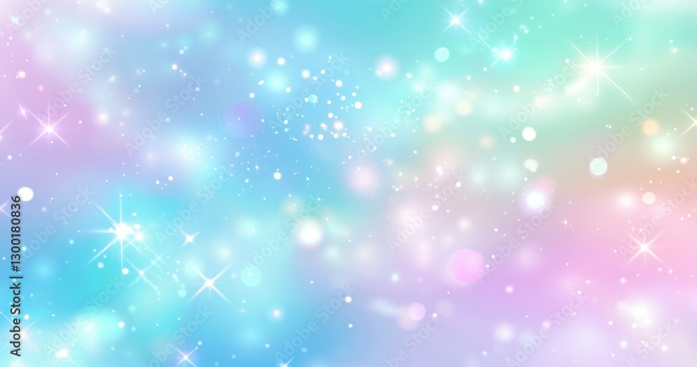 Aufkleber colorful pastel sparkle background with light bokeh effects creating an ethereal and dreamy atmosphe