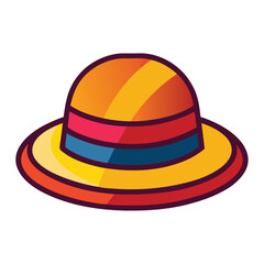 colorful hat vector image on white background 