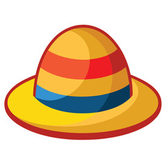 colorful hat vector image on white background 
