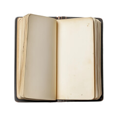 An empty sketchbook on a white background