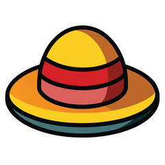 colorful hat vector image on white background 