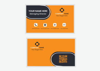 Modern and simple business card design and personal use vector illustration desin