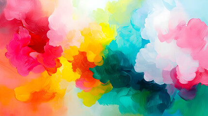 Fototapeta premium Vibrant color explosion, abstract art, digital painting, bright background, website design