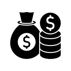 Icon a money, isolated against a clean background.