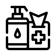 Hand Sanitizer & Wet Wipes line icon