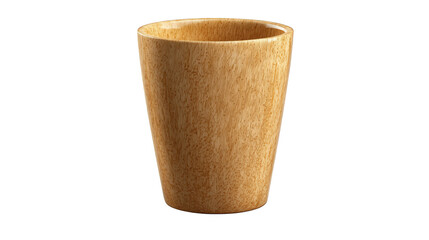 Stylish wooden cup with blue lid, ecofriendly choice for hot and cold beverages