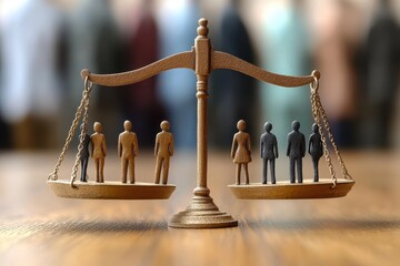 Justice Scale Balancing People Equality Diversity