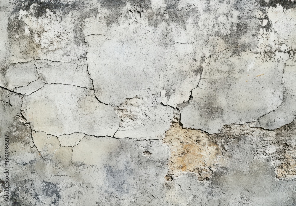 Aufkleber cracked and weathered gray wall texture with faded surface and rough finish ideal for backgrounds an